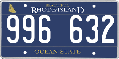 RI license plate 996632