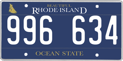 RI license plate 996634