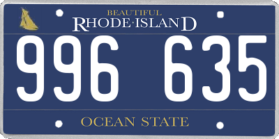 RI license plate 996635