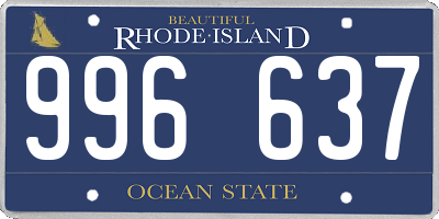 RI license plate 996637