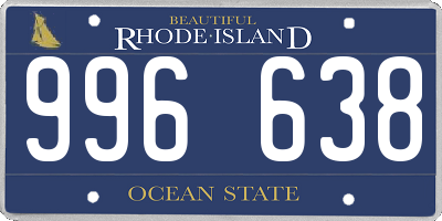 RI license plate 996638