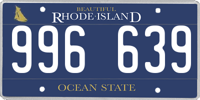 RI license plate 996639