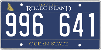 RI license plate 996641