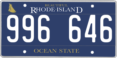 RI license plate 996646