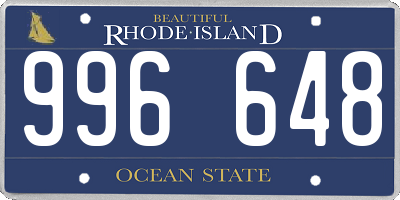 RI license plate 996648