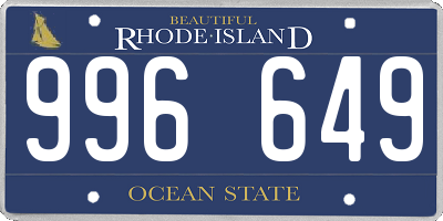 RI license plate 996649