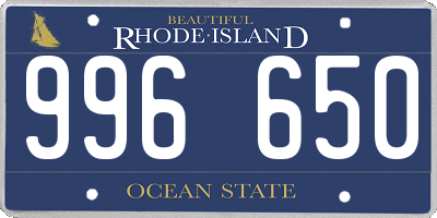 RI license plate 996650