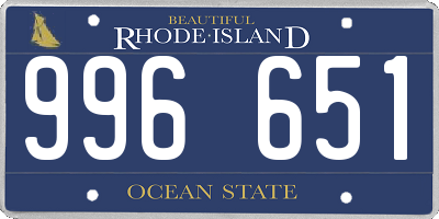 RI license plate 996651