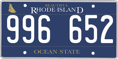 RI license plate 996652