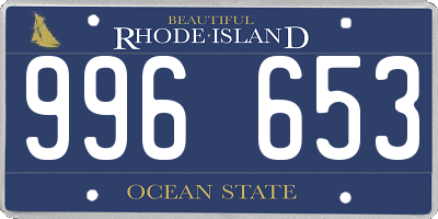 RI license plate 996653