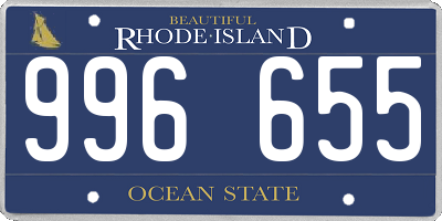 RI license plate 996655