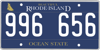 RI license plate 996656