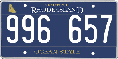 RI license plate 996657