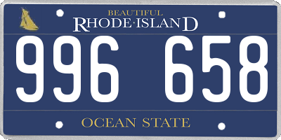 RI license plate 996658