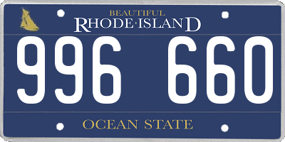 RI license plate 996660