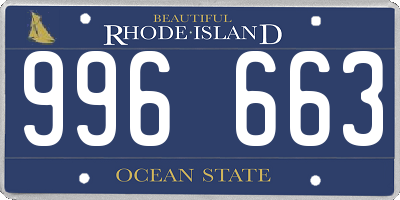 RI license plate 996663