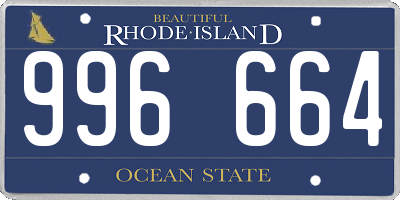 RI license plate 996664