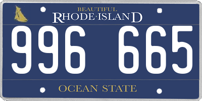 RI license plate 996665