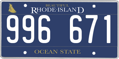 RI license plate 996671