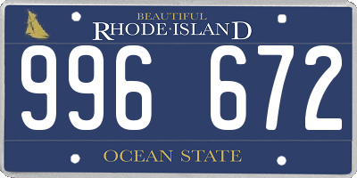 RI license plate 996672