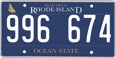 RI license plate 996674