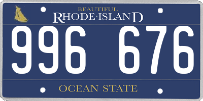 RI license plate 996676