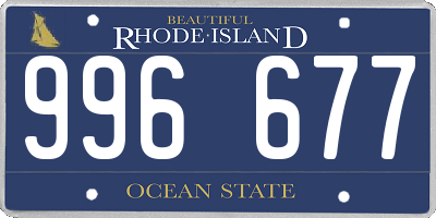 RI license plate 996677