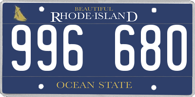 RI license plate 996680