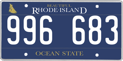 RI license plate 996683