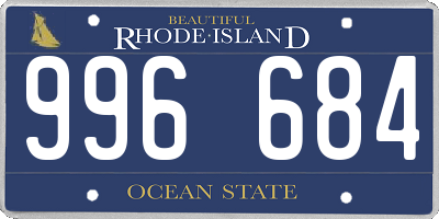 RI license plate 996684