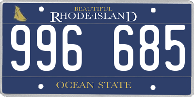 RI license plate 996685