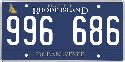 RI license plate 996686