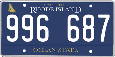 RI license plate 996687