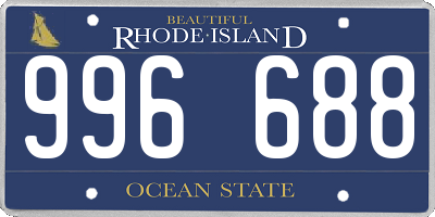 RI license plate 996688