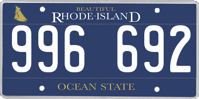 RI license plate 996692