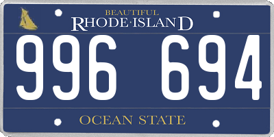 RI license plate 996694