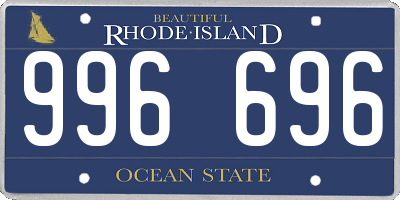 RI license plate 996696