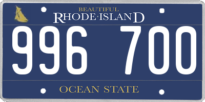 RI license plate 996700