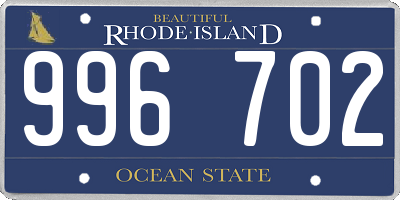 RI license plate 996702