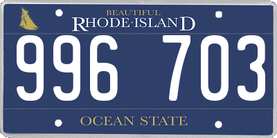 RI license plate 996703