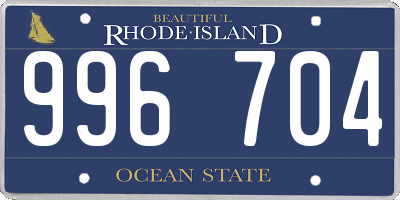 RI license plate 996704