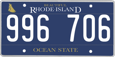 RI license plate 996706