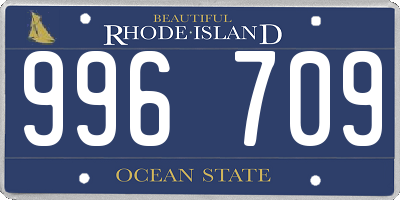 RI license plate 996709