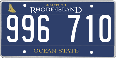RI license plate 996710