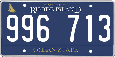 RI license plate 996713