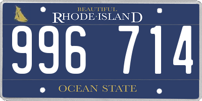 RI license plate 996714