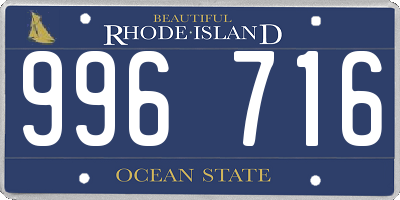 RI license plate 996716