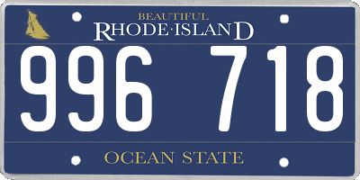 RI license plate 996718