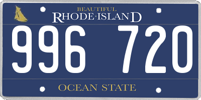 RI license plate 996720