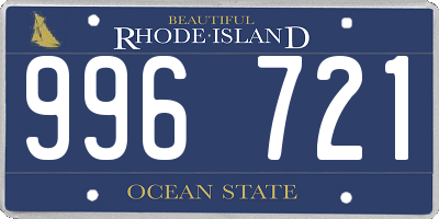 RI license plate 996721